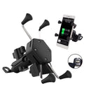 Suporte Garra Para Celular Moto Universal Com Carregador Usb