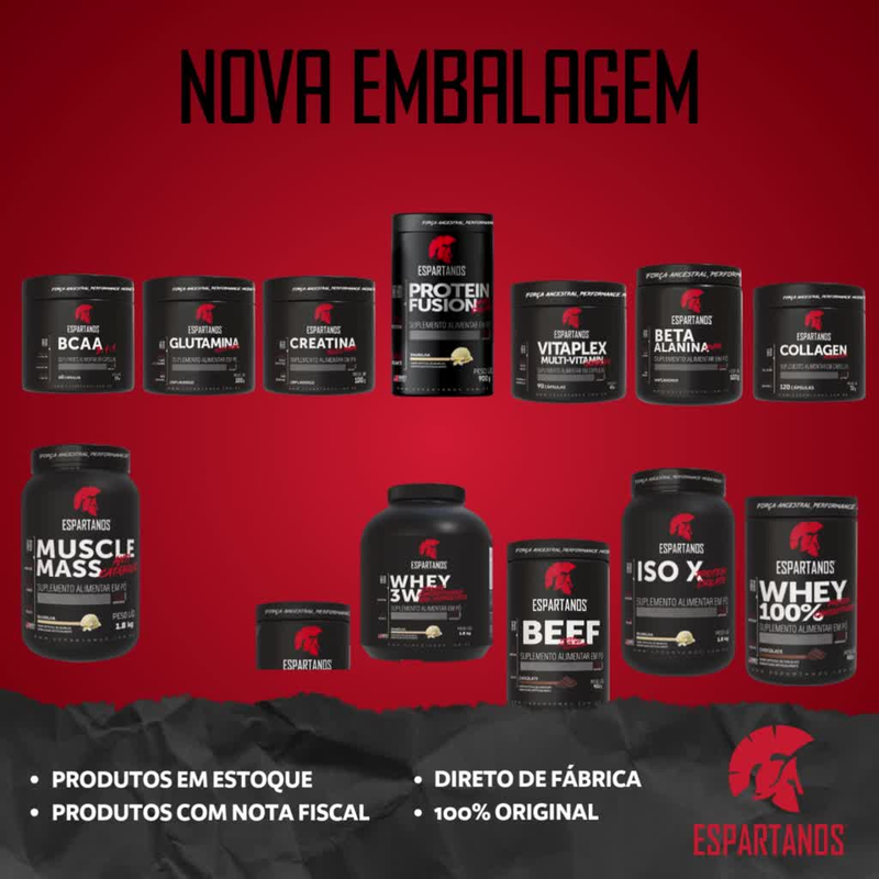 Kit Whey Protein Fusion + Bcaa + Creatina + Shaker