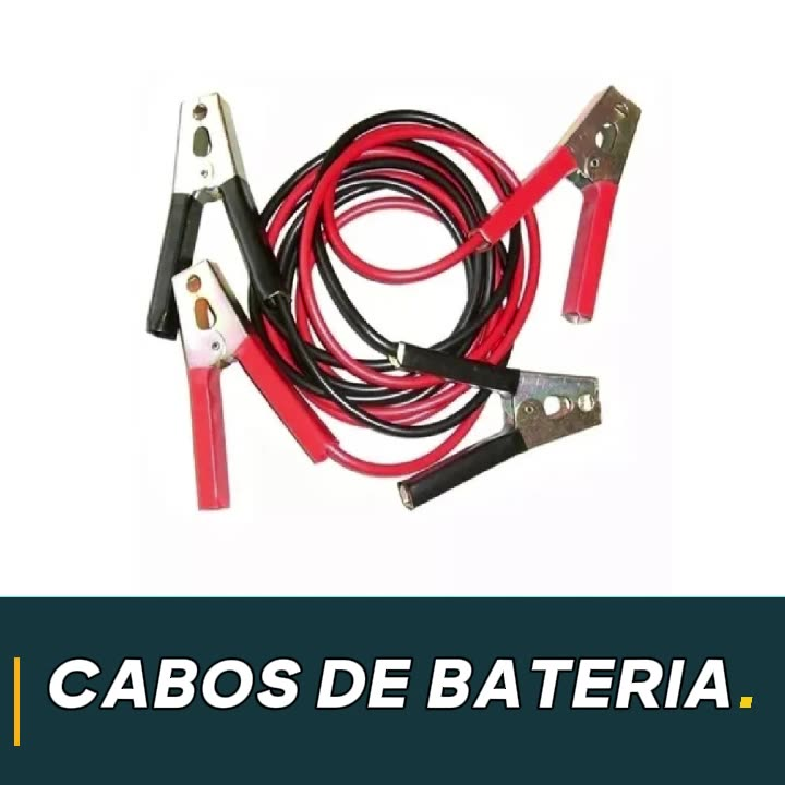 Cabo De Emergência Chupeta Transferência De Carga 12v 2,5m 200 Amp.