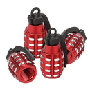 KIT 4 Tampa Válvula Bico Pneu Pino Roda Moto Carro(4 Unidades)-gra