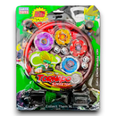 Kit 4 Beyblade Metal Com Led 5D + 2 Lançadores + Arena Para Combate