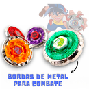 Kit 4 Beyblade Metal Com Led 5D + 2 Lançadores + Arena Para Combate