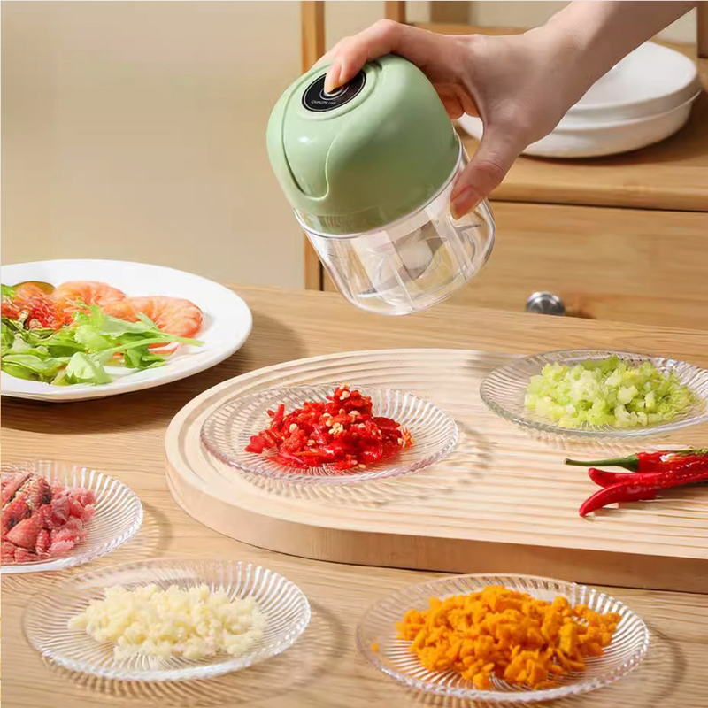 Mini Processador Triturador Sem Fio Elétrico De Alimentos Para Legumes Alho Gengibre 250ML