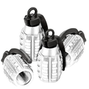 KIT 4 Tampa Válvula Bico Pneu Pino Roda Moto Carro(4 Unidades)-gra