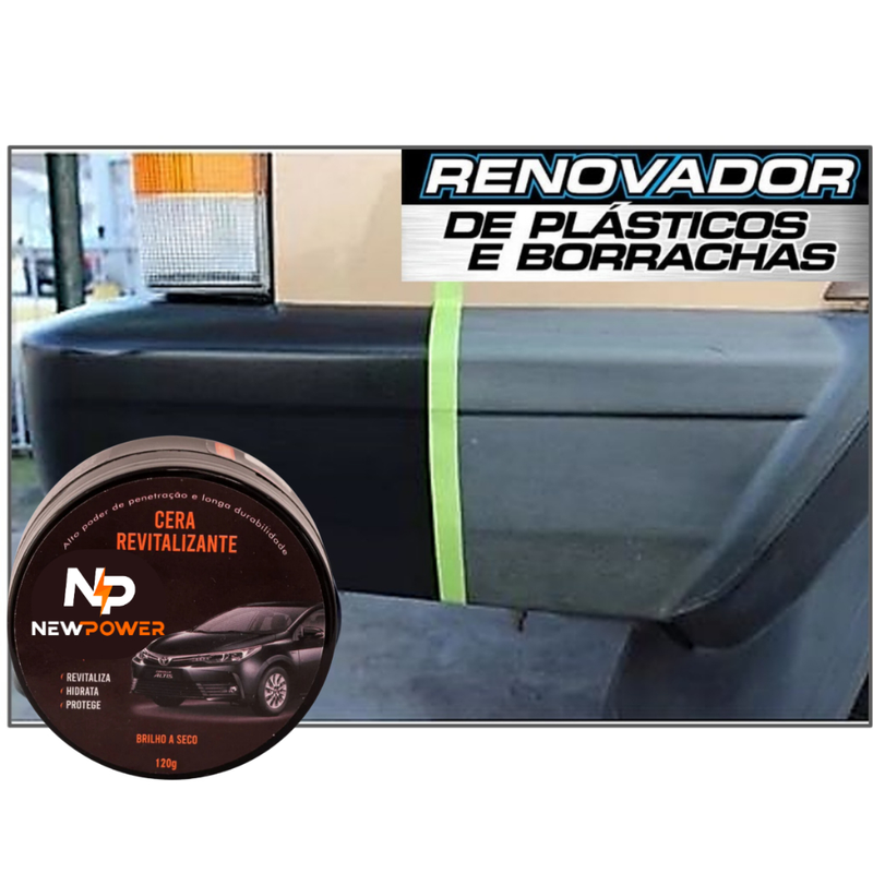 Revitalizador Cera de Plásticos NewPower Renova Parachoque o melhor e Envio Rápido Garantido