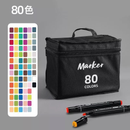 Kit de Canetas Marcadoras de Cabeça Dupla – 36/60/80/100/120/168 Peças