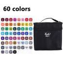 Kit de Canetas Marcadoras de Cabeça Dupla – 36/60/80/100/120/168 Peças