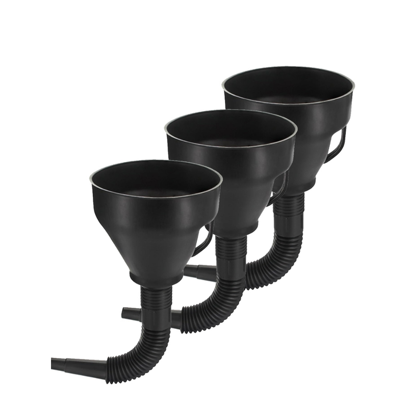 Kit Funil Flexível Plástico Sanfonado