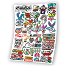 Kit 65 Adesivos Para Capacete Carro Bike Moto Prova D'Água