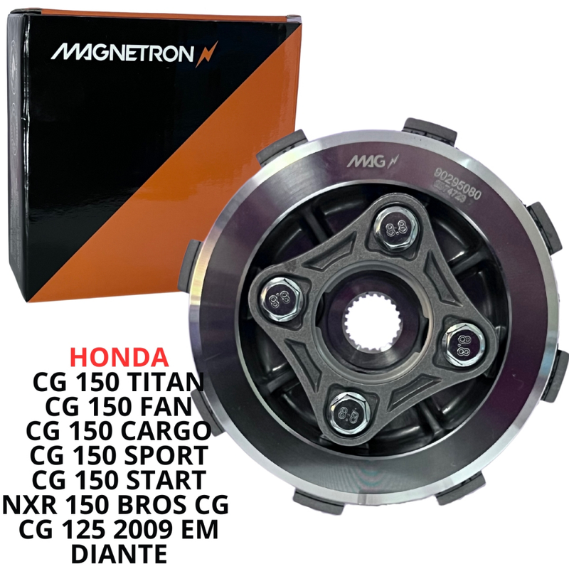 Kit De Embreagem Moto Honda Cg 150 Titan/Fan/Start/Cargo Cg 125 Fan 2009 - 2015 Nxr 150 Bros Magnetron