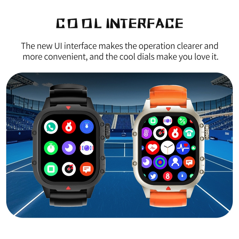 Relógio inteligente F9 2025 com Bluetooth para chamadas, relógio esportivo e frequência cardíaca
