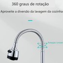 Inox Prata Torneira Com Chuveiro Com Rotação De 360° Cozinha Luxo Parede Promoção