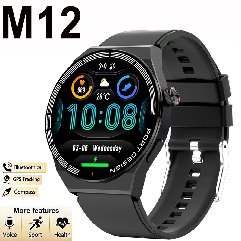 Relógio inteligente F9 2025 com Bluetooth para chamadas, relógio esportivo e frequência cardíaca