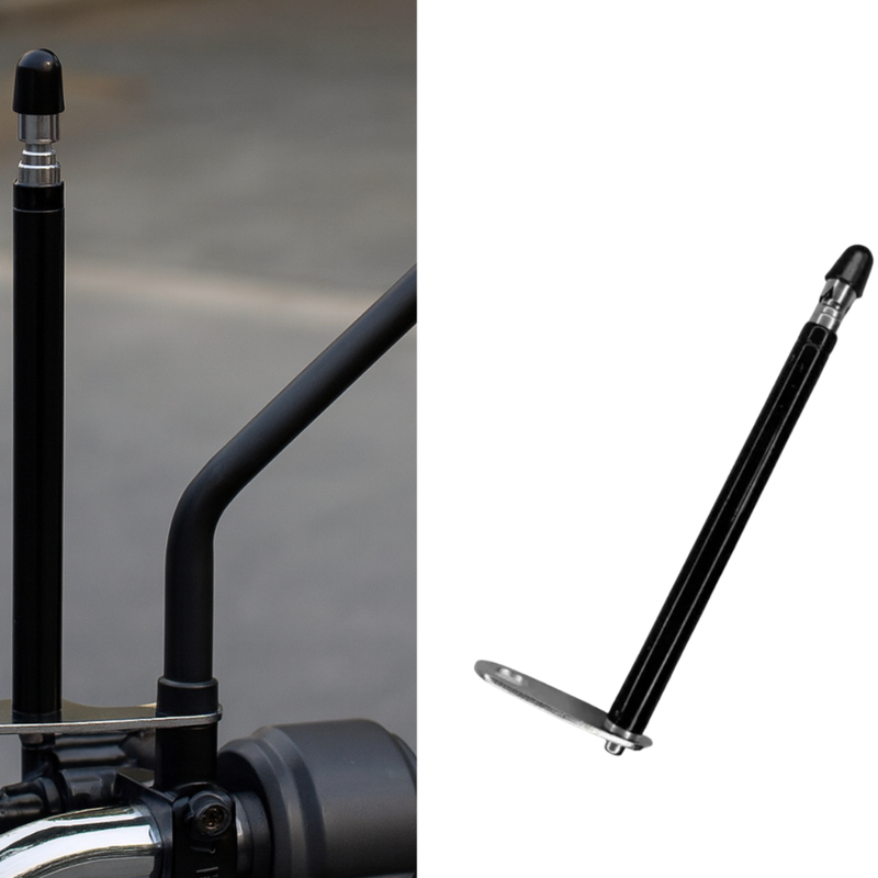 Antena Corta Pipa Moto Retrátil Anti Cerol Aço Inox Guidão