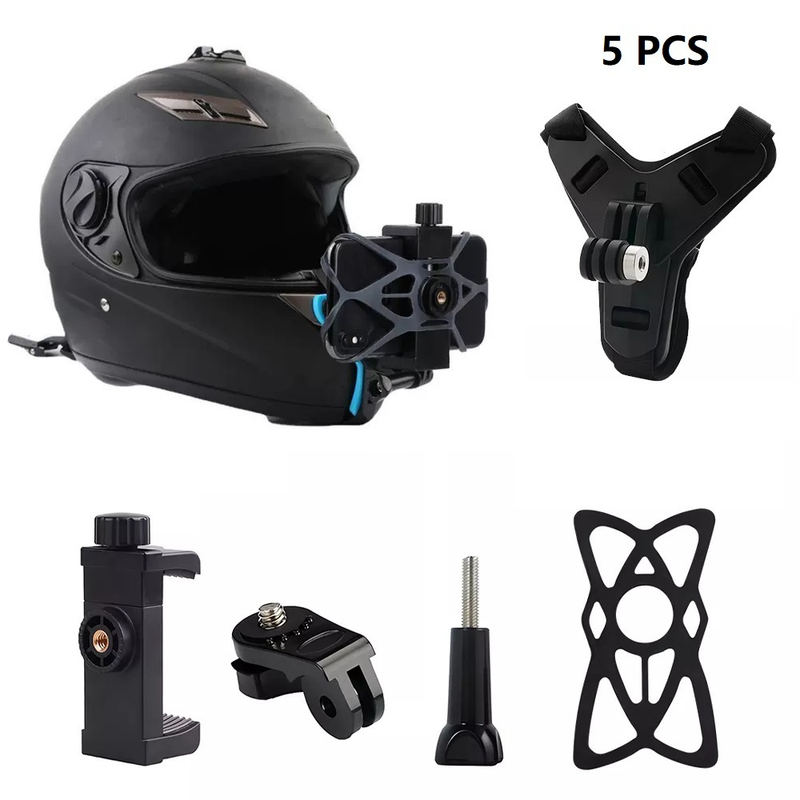 Suporte De Capacete Para Câmera De Ação E Celular Queixo Gopro Sjcam