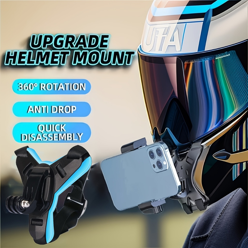 Suporte De Capacete Para Câmera De Ação E Celular Queixo Gopro Sjcam