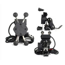 Suporte Garra Para Celular Moto Universal Com Carregador Usb