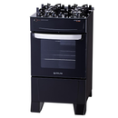 Fogão Atlas 4 Bocas preto Atenas Glass com Acendimento automático - Bivolt