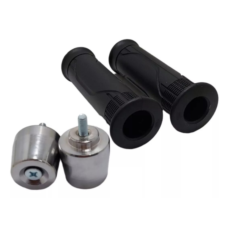 Manopla Vazada Cg 125 150 160 Titan Fan Cargo + Peso Pcx Universal Polido