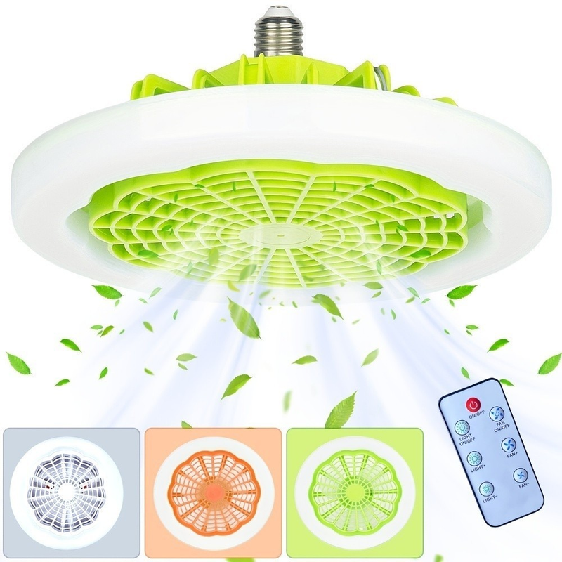 Ventilador De Teto Fechado Com Luz , Conjunto De mini Lâmpada De 10,2 Polegadas , Branca 30W, Resfriamento