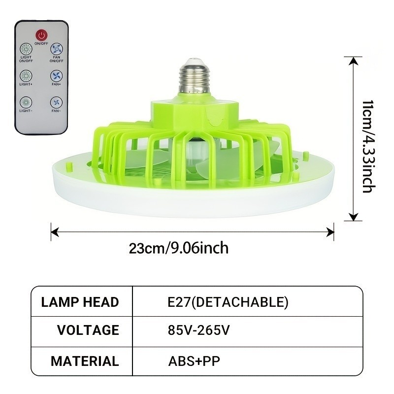 Ventilador De Teto Fechado Com Luz , Conjunto De mini Lâmpada De 10,2 Polegadas , Branca 30W, Resfriamento