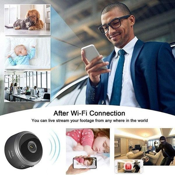 Kit 1/2/3/4 Câmeras A9 HD Mini com visão noturna Wifi Câmera 1080P Vigilância