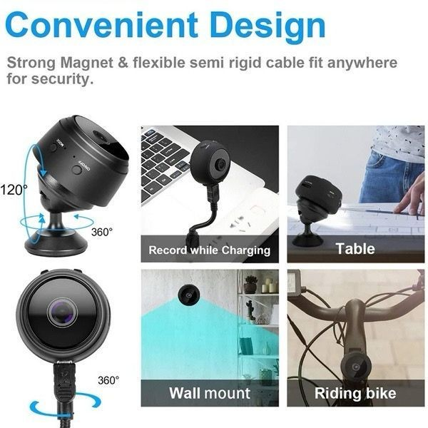 Kit 1/2/3/4 Câmeras A9 HD Mini com visão noturna Wifi Câmera 1080P Vigilância