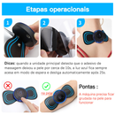 KIT Mini Massageador EMS Cervical Estimulador Elétrico De Pescoço Portátil Para Alívio Da Dor Muscular