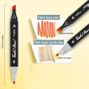 36/60/80/100/120/168 peças Caneta Marcadora De Cabeça Dupla Conjunto De Canetas De Aquarela Especial Para Crianças -yumi