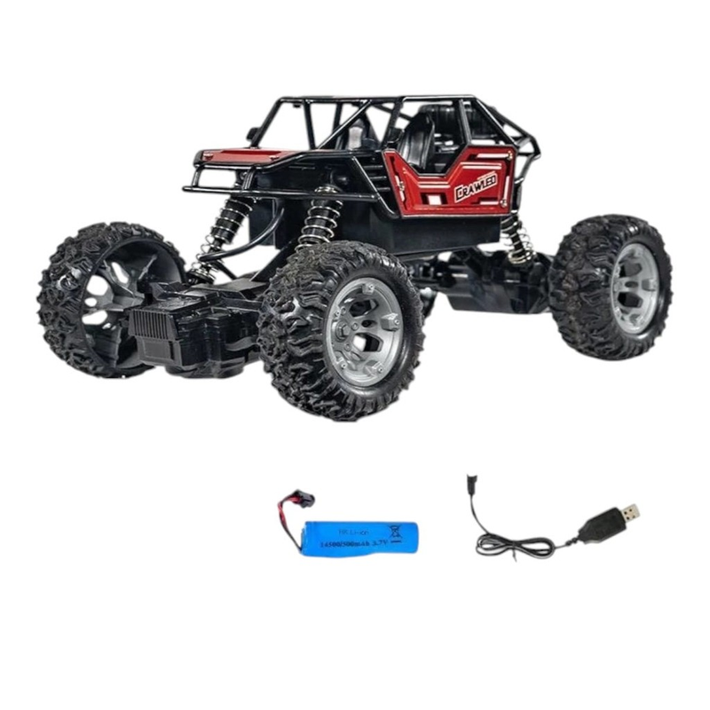 Brinquedo Carrinho Rock Crawler Off Road Recarregável de Controle Remoto