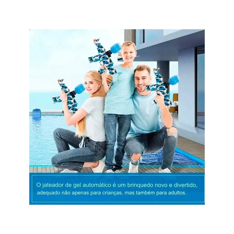 Arminha Automática Modelo M416 / AK-47 / MP5 / IMR - Com Silenciador e 5000 Bolinhas e Dardos com Ventosa + Acessórios