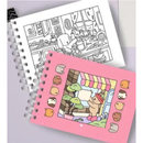 Livro De Colorir Capa Dura Caderno de Desenho 50 Páginas