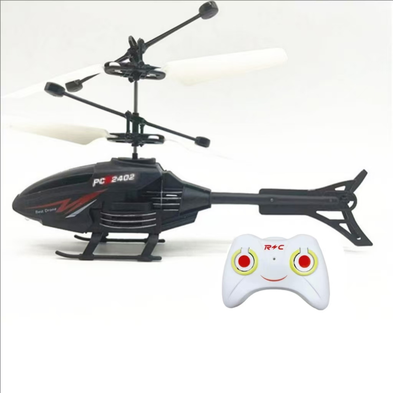 Helicóptero Com Sensor Remoto Carregando Avião Pequeno , Presente De Feriado Para Menino E Menina , De Coordenação Olho