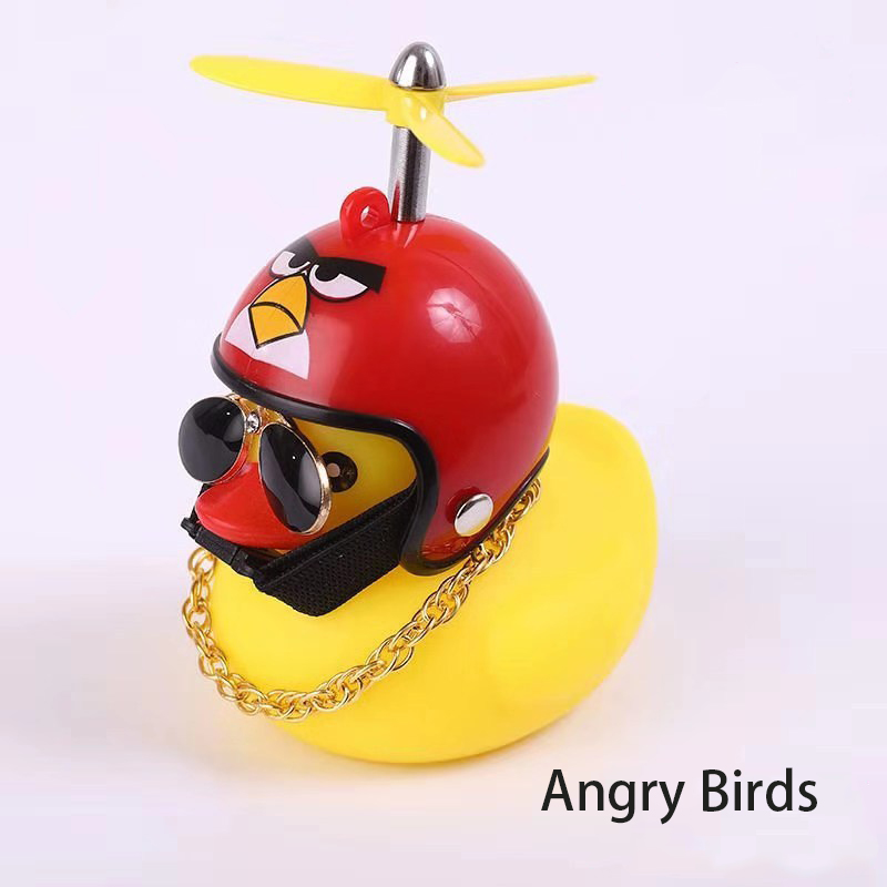1 Peça Decoração De Carro De Pato Amarelo – Capacete Fofo E Acessório De Bicicleta , Brinquedo De Banho Para Diversão Em