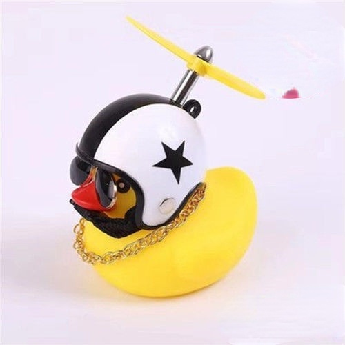 1 Peça Decoração De Carro De Pato Amarelo – Capacete Fofo E Acessório De Bicicleta , Brinquedo De Banho Para Diversão Em