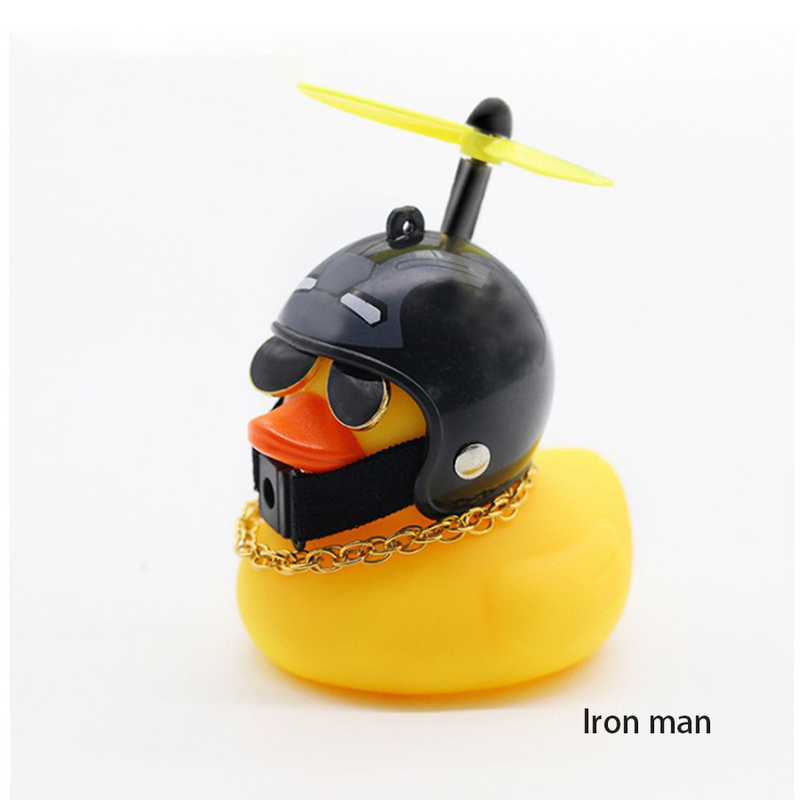 1 Peça Decoração De Carro De Pato Amarelo – Capacete Fofo E Acessório De Bicicleta , Brinquedo De Banho Para Diversão Em