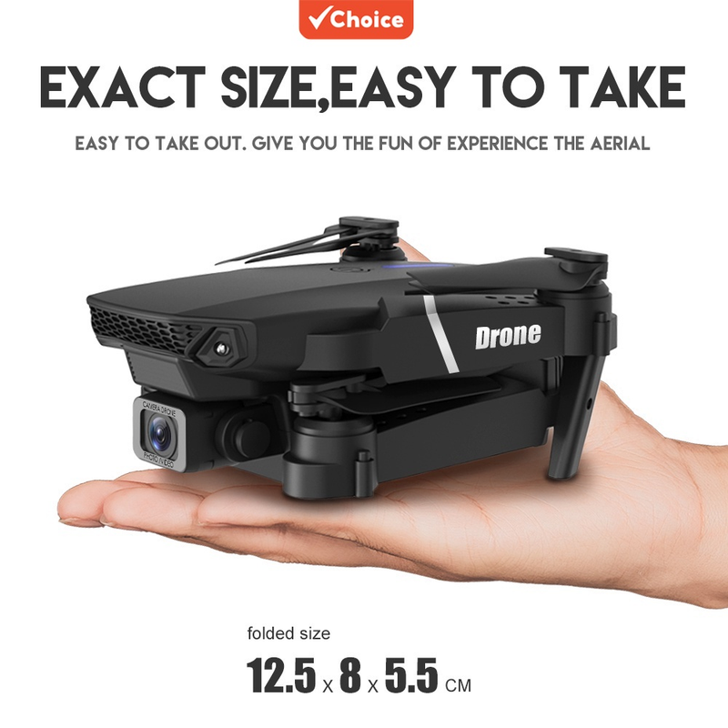 E88 Pro Drone HD Câmera Dupla Posicionamento WiFi FPV Altura Manter Profissional Quadricóptero RC
